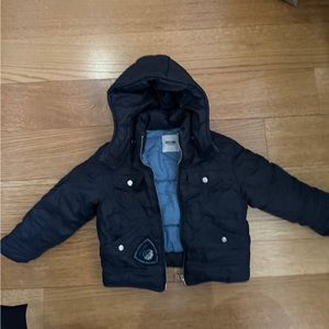 Moschino toddler blue puffer jacket  2T